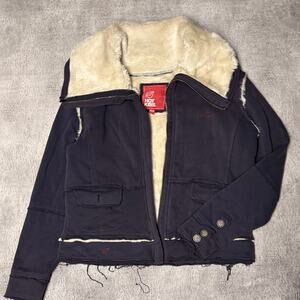 Y2k Hot Kiss Faux Fur Zip Up Jacket